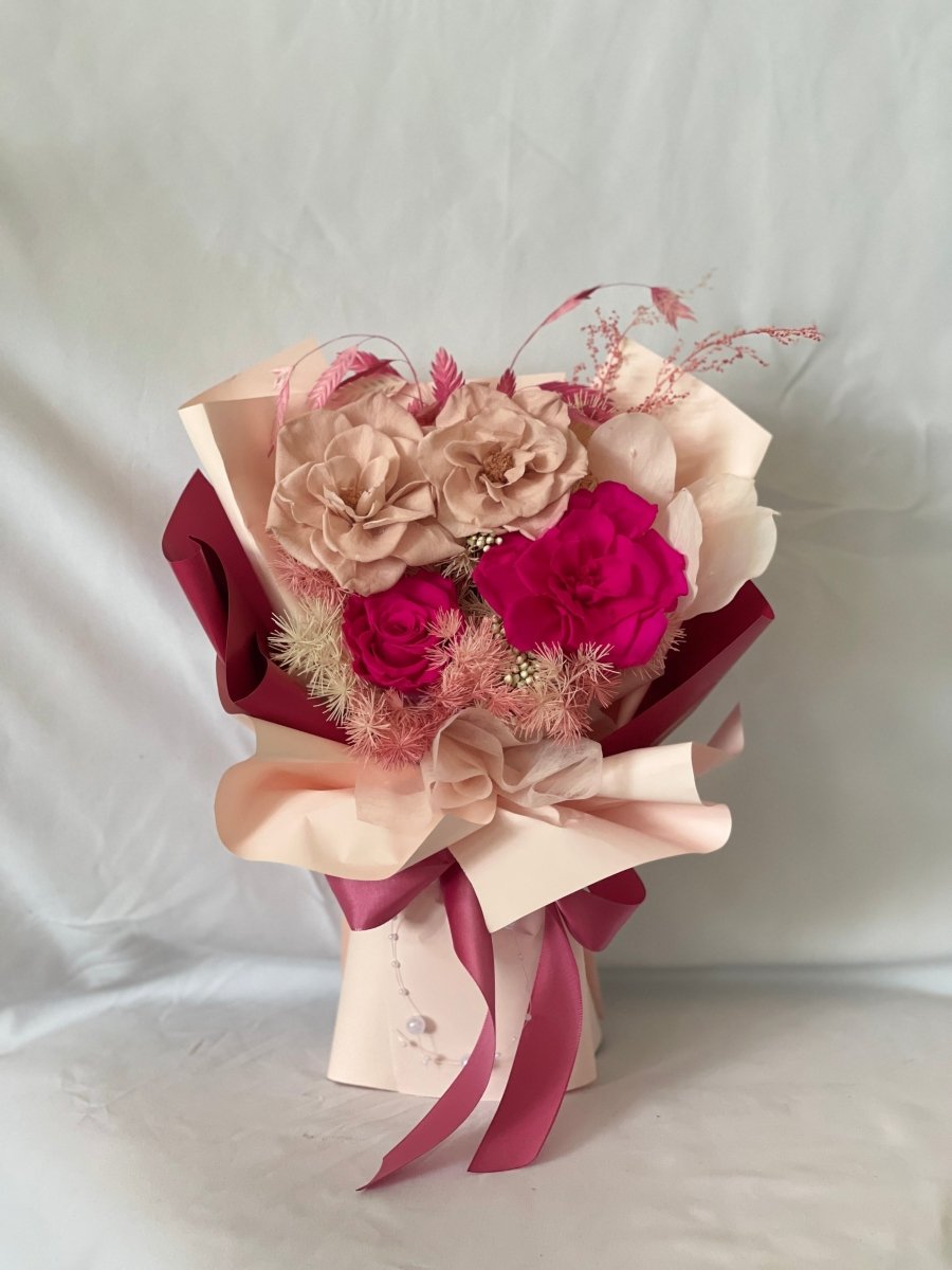Charlotte Preserved Flower Bouquet - Mothers Day Flowers - Flowers - Pink - Preserved Flowers & Fresh Flower Florist Gift Store