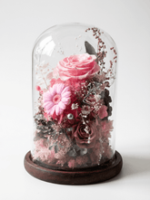 Gardenia Bell Dome - Flowers - Cherry Blossom Pink - Preserved Flowers & Fresh Flower Florist Gift Store