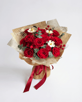 Hana (Rose) - Red Rose with Eucalyptus - Flowers - Grand - Preserved Flowers & Fresh Flower Florist Gift Store