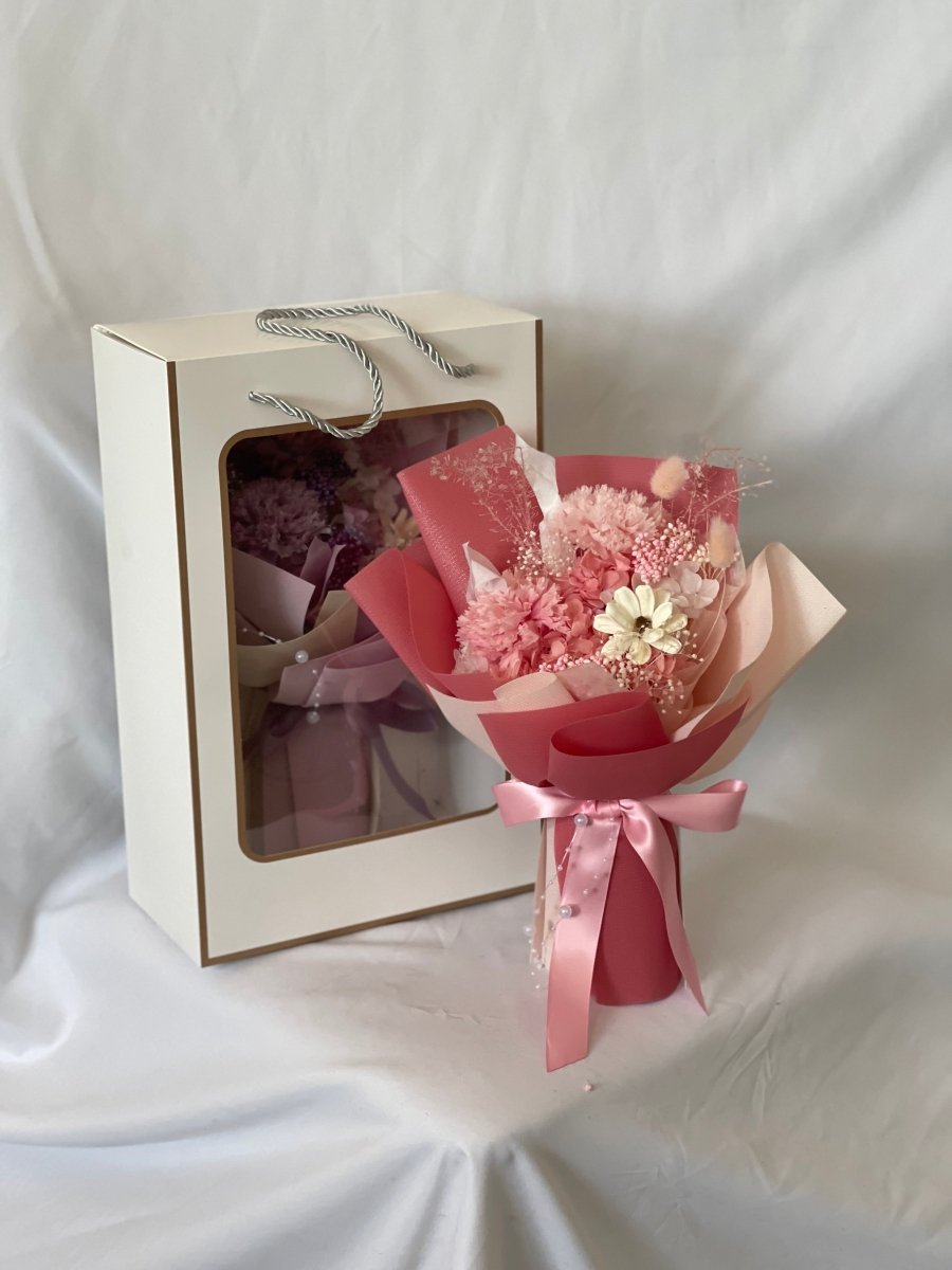 Mother's Day Carnation Bouquet - Preserved Carnations - Flowers - Purple - Preserved Flowers & Fresh Flower Florist Gift Store