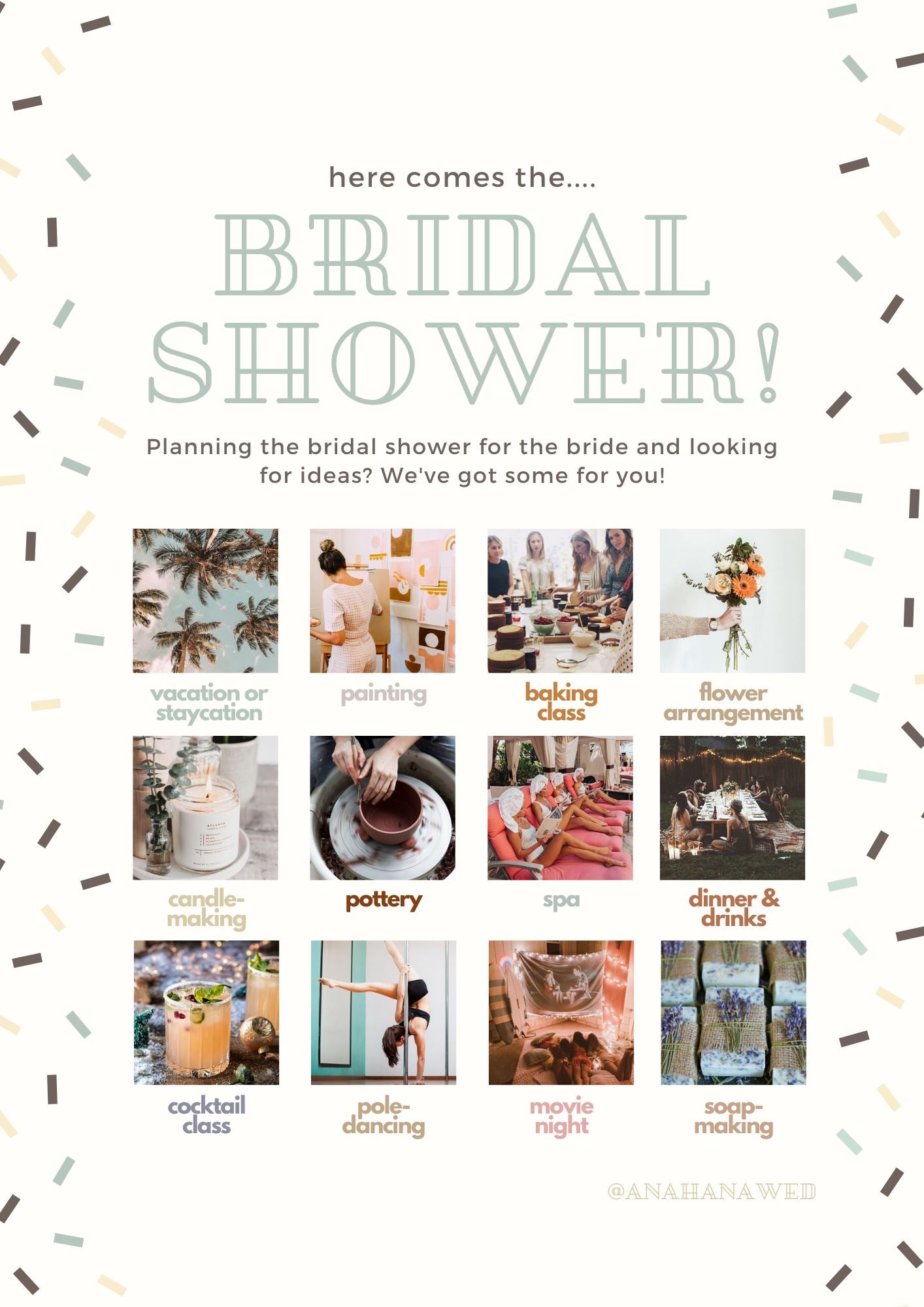 Bridal shower activity ideas - Ana Hana Flower