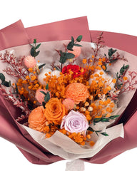 Akari - Mixed Roses & Hydrangea Preserved Flower Bouquet - Flowers - Preserved Flowers & Fresh Flower Florist Gift Store