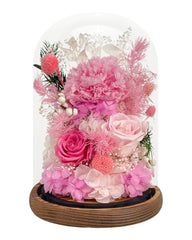 Carnation Bell Dome - Milk Pink (With Gift Box) - Flowers - Preserved Flowers & Fresh Flower Florist Gift Store