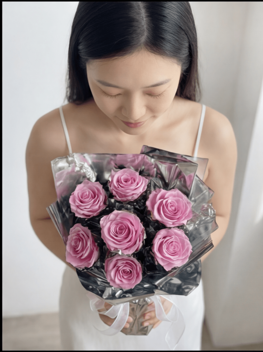 Galaxy 7 Rose Preserved Flower Bouquet - Flowers - Galaxy - purple - Preserved Flowers & Fresh Flower Florist Gift Store