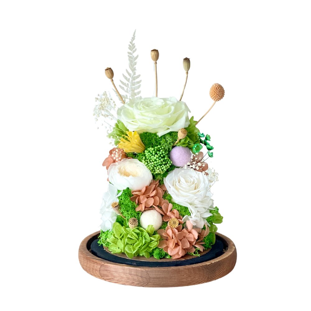 Hazelynn (With Gift Box) - Flower - Green - Preserved Flowers & Fresh Flower Florist Gift Store