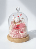 Maneki - Neko 招き猫 Bell Jar, Pink - Flowers - Preserved Flowers & Fresh Flower Florist Gift Store