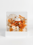 Maneki - Neko 招き猫 Flower Box, Orange (Wealth Luck All Ways) - Flowers - Preserved Flowers & Fresh Flower Florist Gift Store