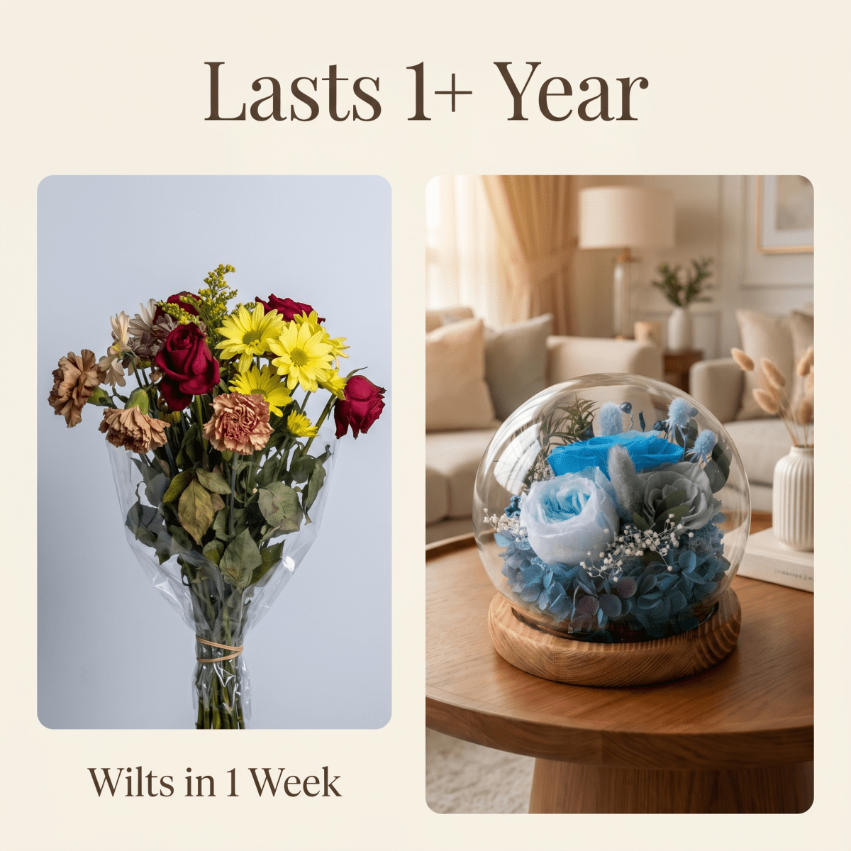 Rose Blowball - Blue - Flowers - Preserved Flowers & Fresh Flower Florist Gift Store
