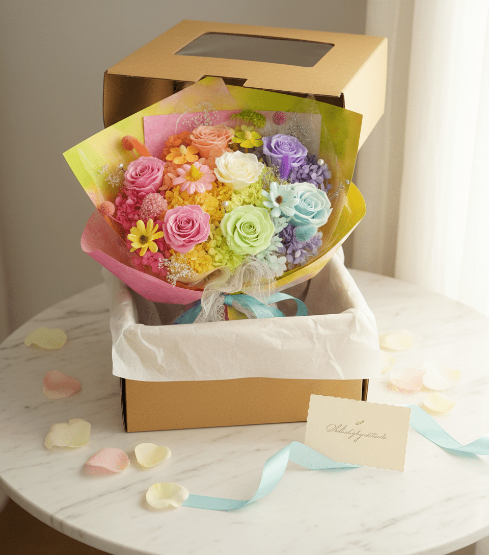 SUMMER. - Mothers Day Preserved Bouquet - Flowers - Purple - Preserved Flowers & Fresh Flower Florist Gift Store