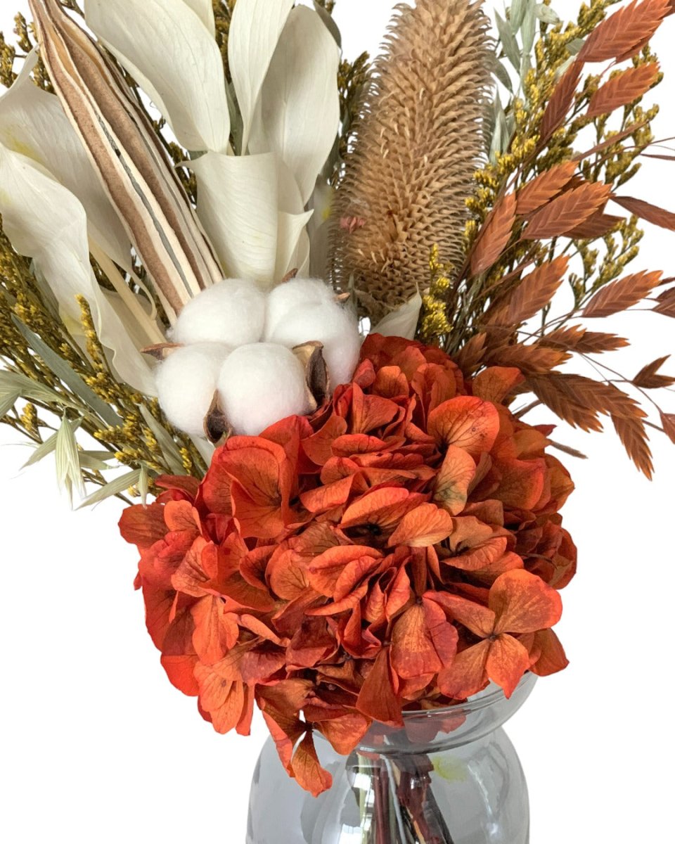 Asuki - Preserved Flower Arrangement - Flower - Orange - Preserved Flowers & Fresh Flower Florist Gift Store