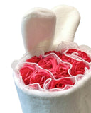 Bunny Hop - Soap Flower Bouquet - Red / White - Flower - Preserved Flowers & Fresh Flower Florist Gift Store