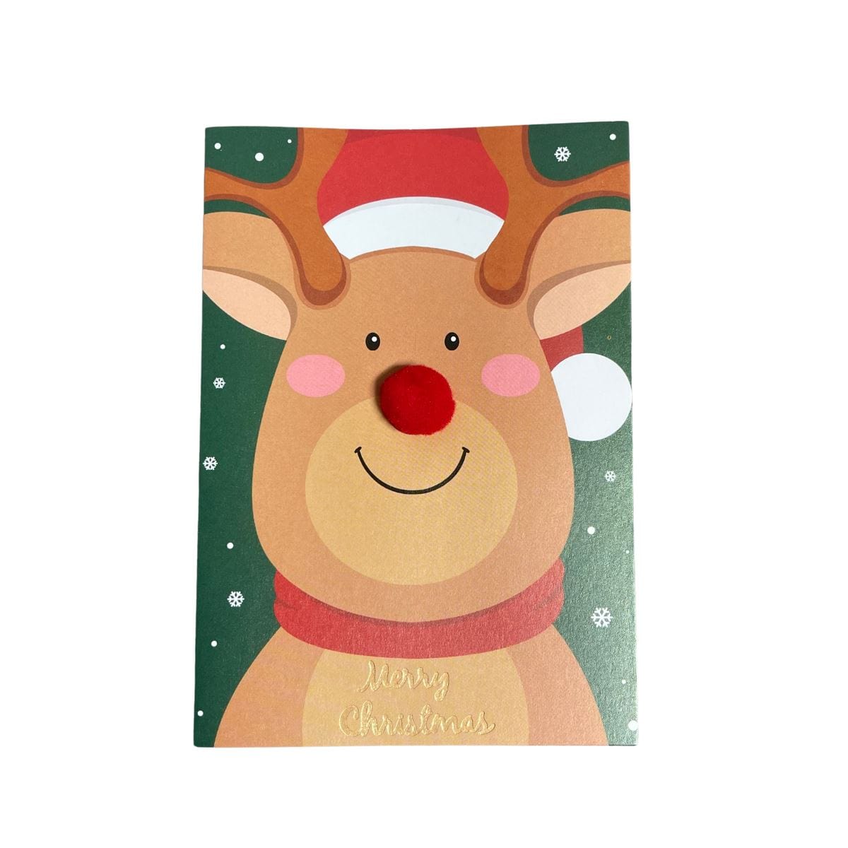 Christmas Card Red Nose (6 Designs) - Add Ons - Rudolph - Preserved Flowers & Fresh Flower Florist Gift Store