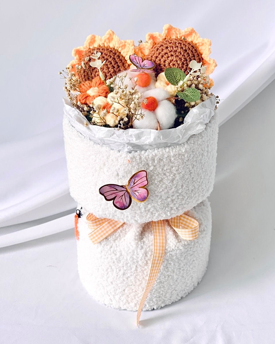 Ella - Handmade Knitted Flower Bouquet - Flower - Upsize - Preserved Flowers & Fresh Flower Florist Gift Store