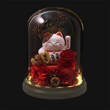 Maneki-Neko 招き猫 Bell Dome (Red) - Flower - Preserved Flowers & Fresh Flower Florist Gift Store