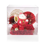 Maneki-Neko 招き猫 Preserved Flower Box, Red - Flower - Preserved Flowers & Fresh Flower Florist Gift Store